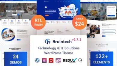 Braintech v2.6.0 - Technology & IT Solutions WordPress Theme NULLED