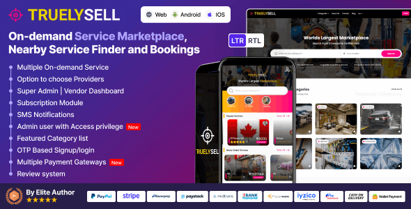 TruelySell - On Demand Service Marketplace & Handyman Marketplace Software UrbanClap Clone